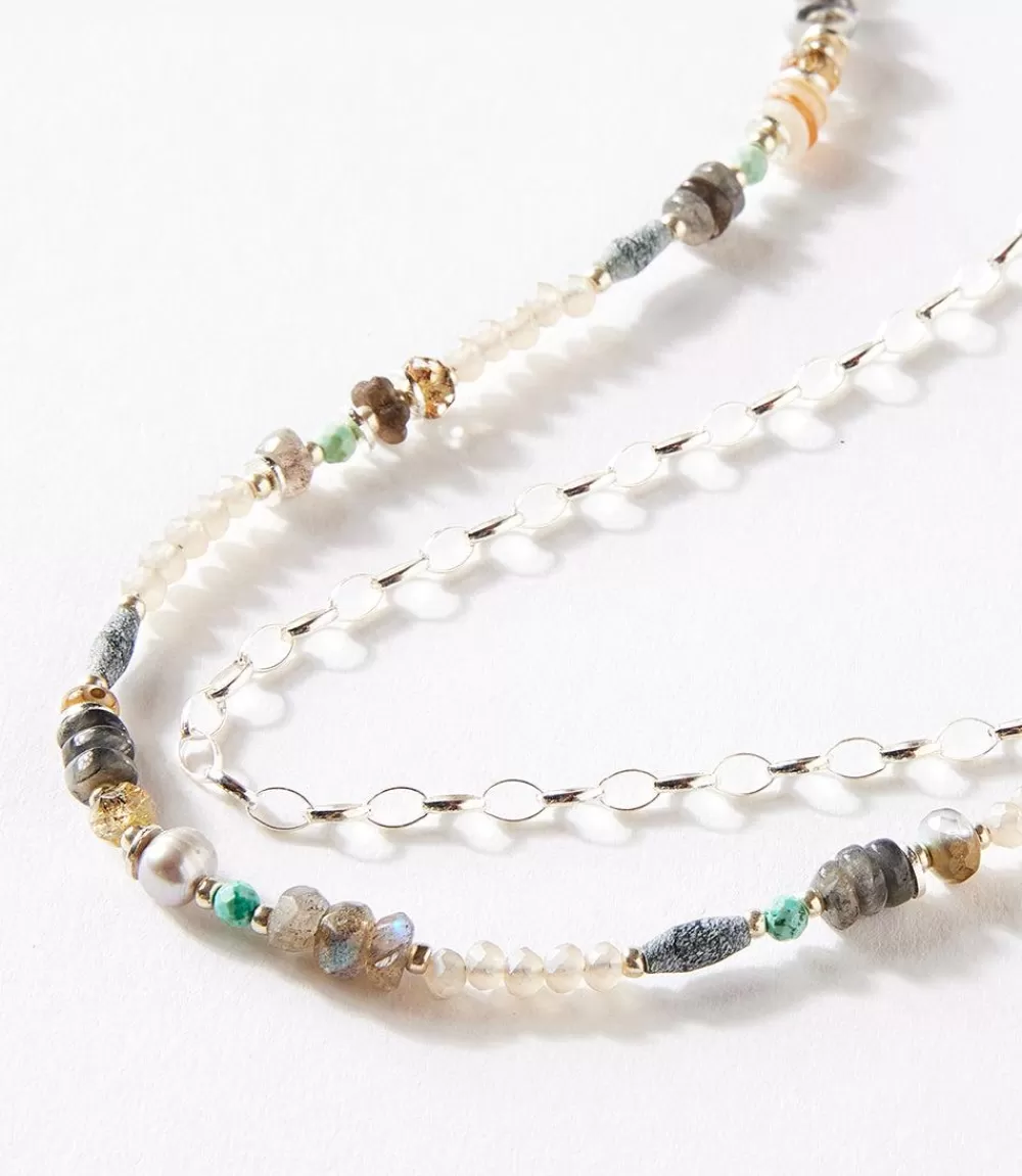 Abalone and Pearl Multistrand Necklace>Karen Kane Shop