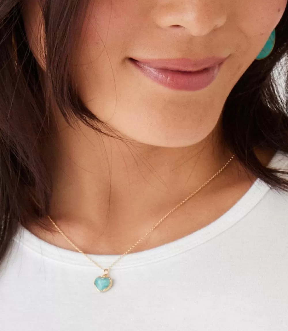 Amazonite Heart Necklace>Karen Kane Cheap