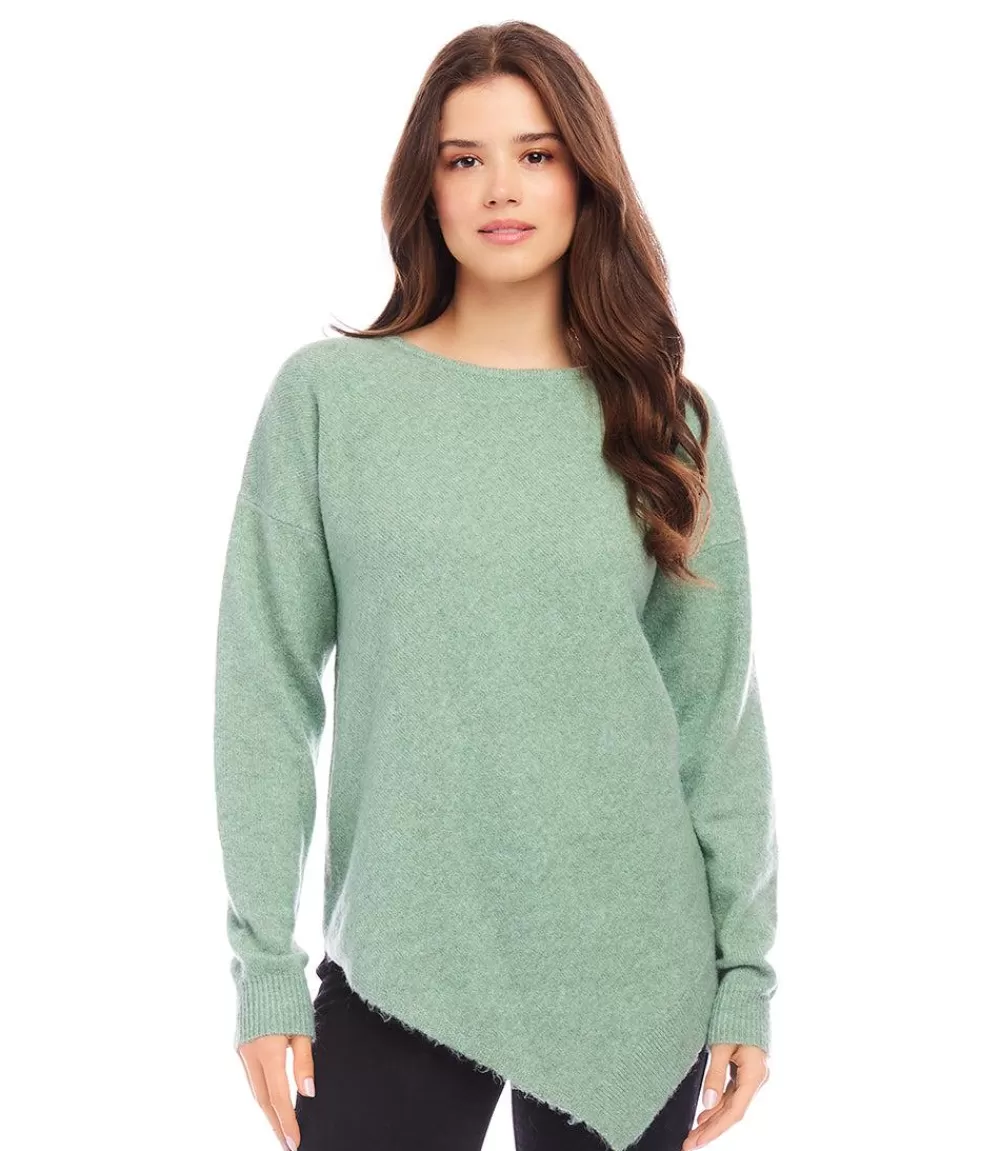 Asymmetric Hem Sweater>Karen Kane Sale