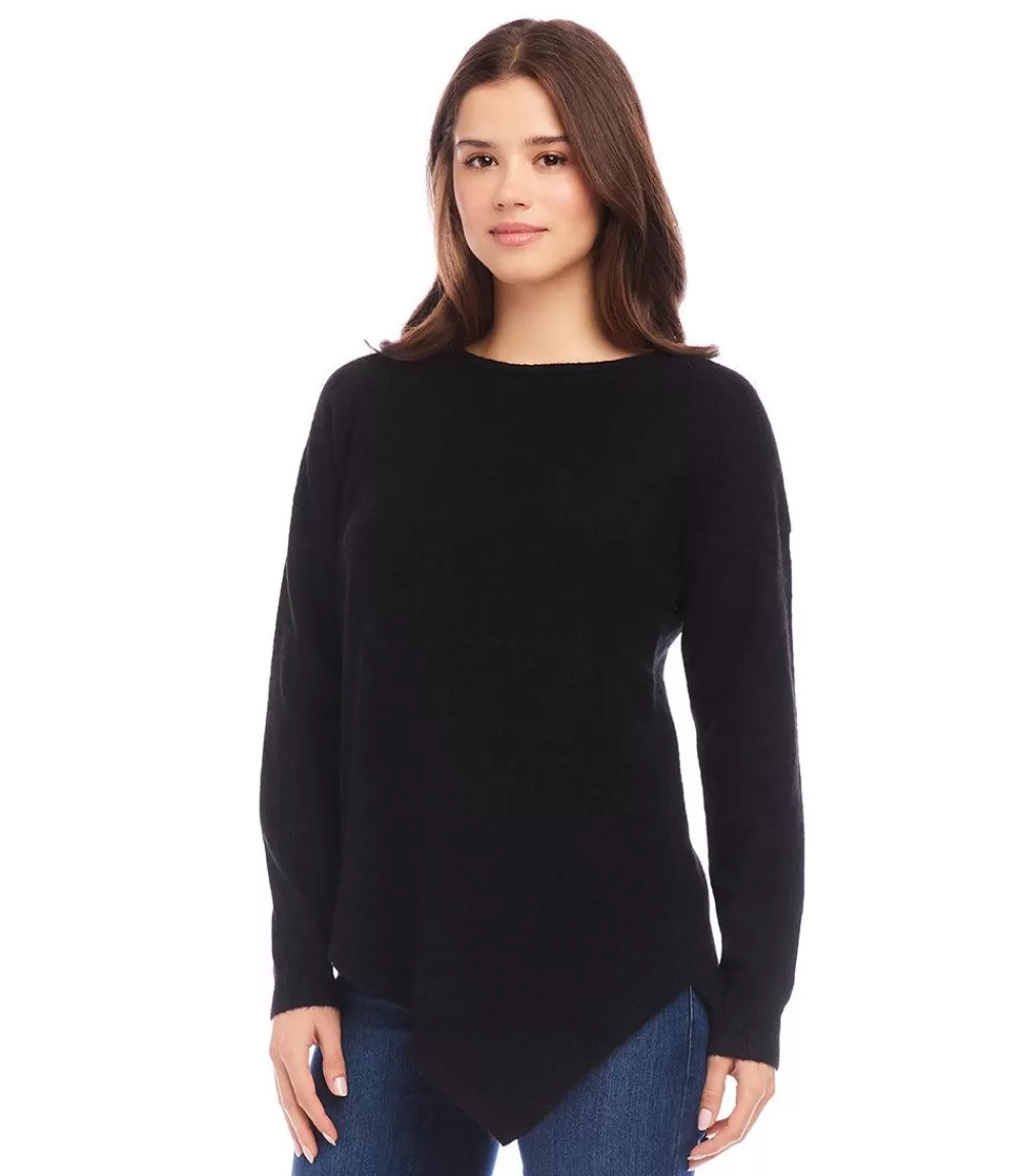 Asymmetric Hem Sweater>Karen Kane Sale