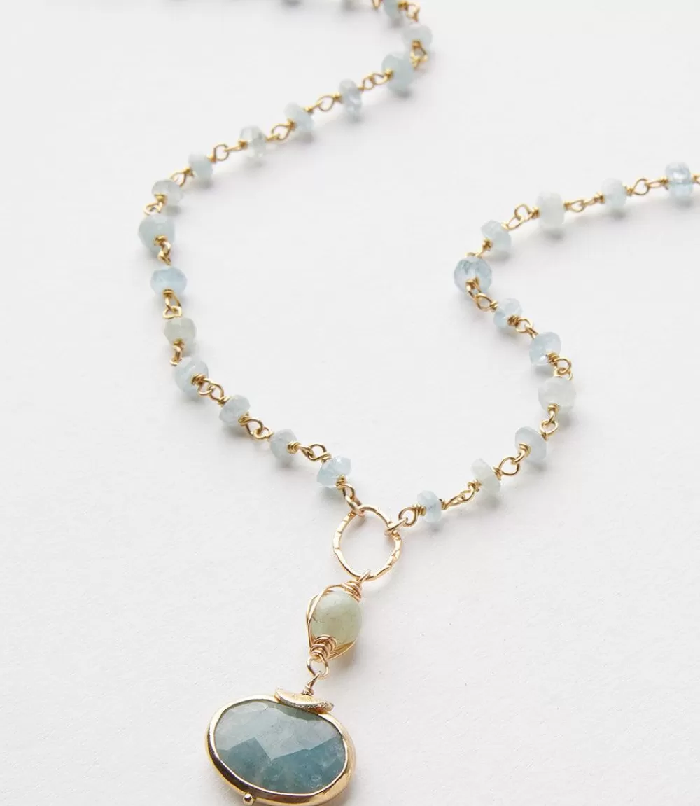 Beaded marine Pendant Necklace>Karen Kane Shop