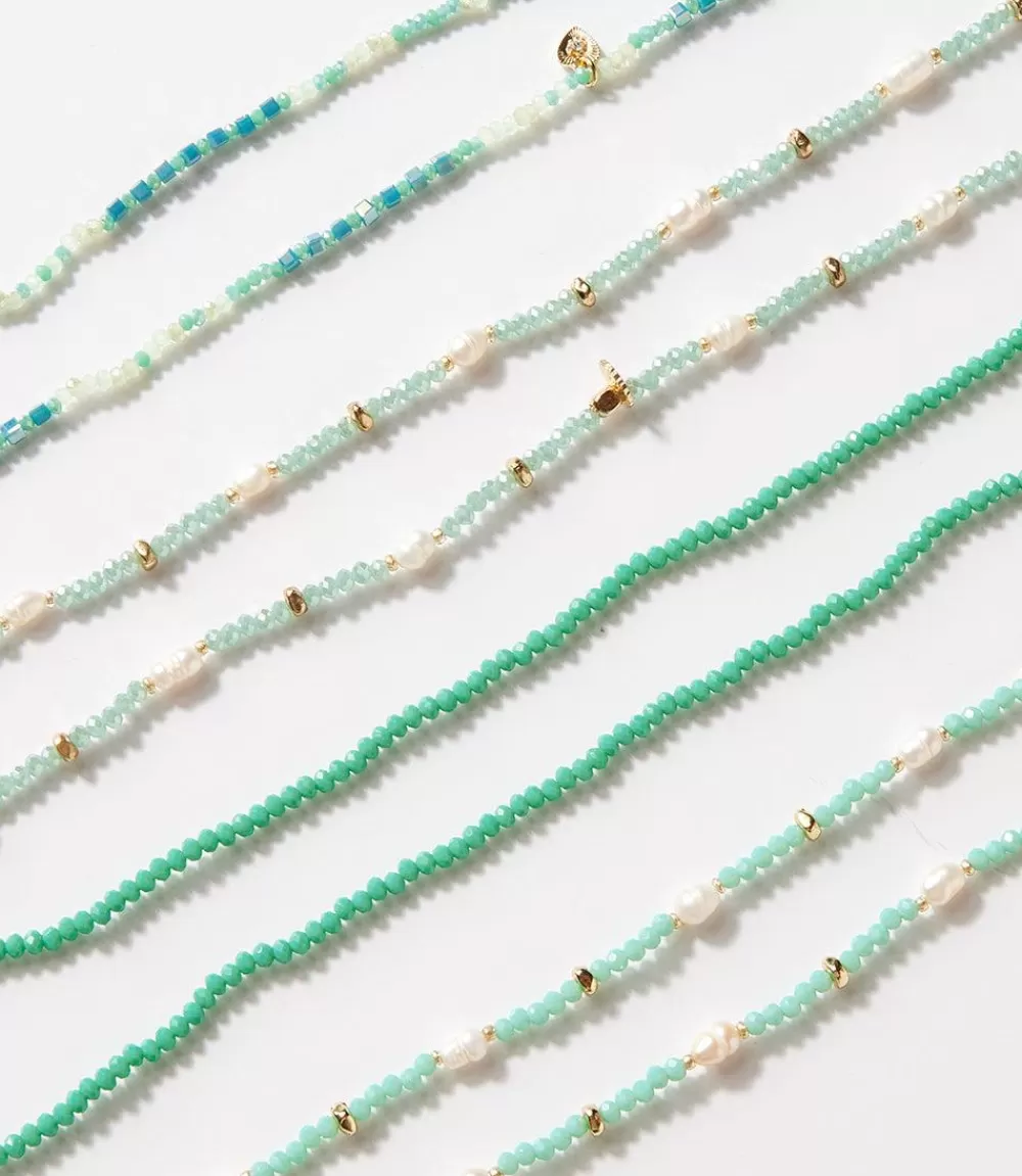 Beaded Gemstone And Pearl Stretch Bracelet>Karen Kane Online