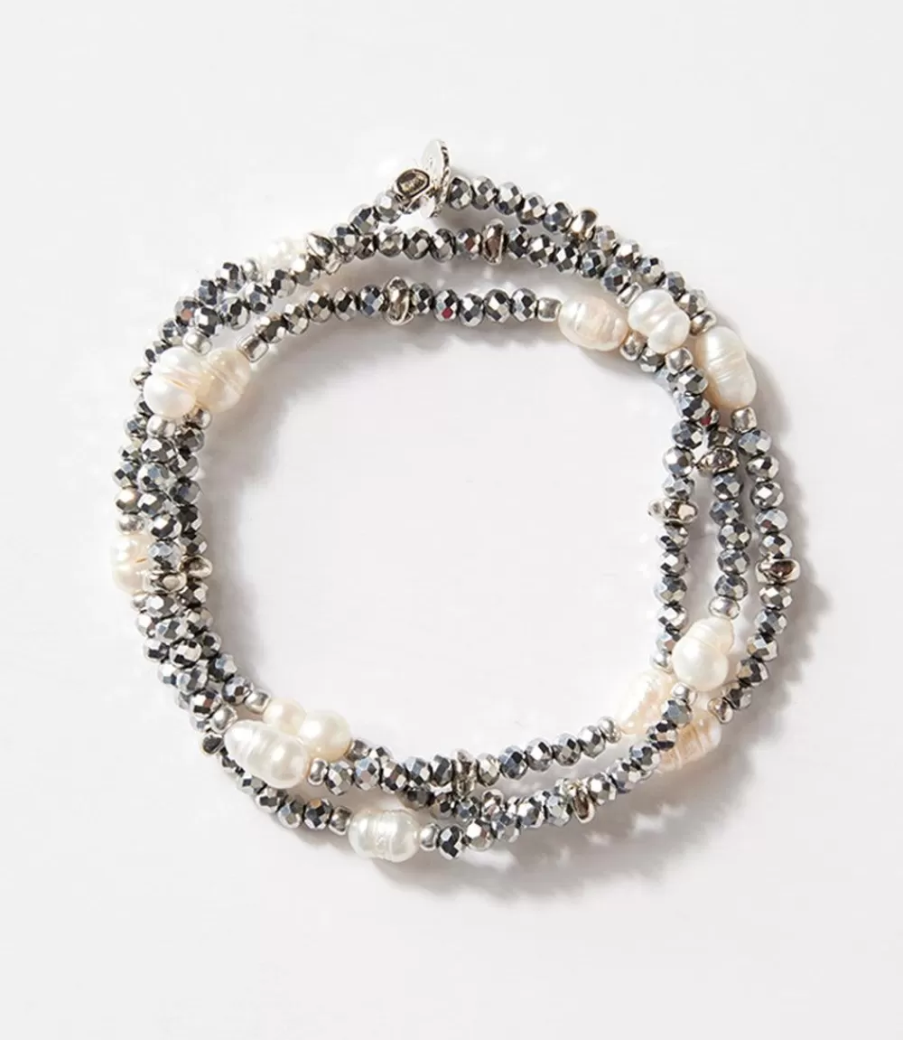 Beaded Gemstone And Pearl Stretch Bracelet>Karen Kane Flash Sale