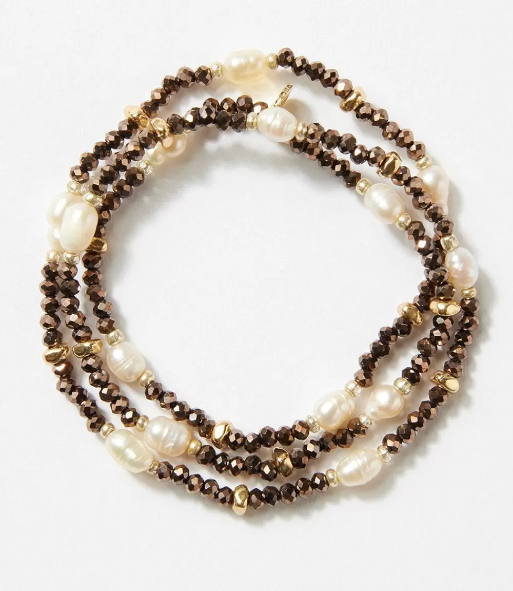 Beaded Gemstone And Pearl Stretch Bracelet>Karen Kane Sale