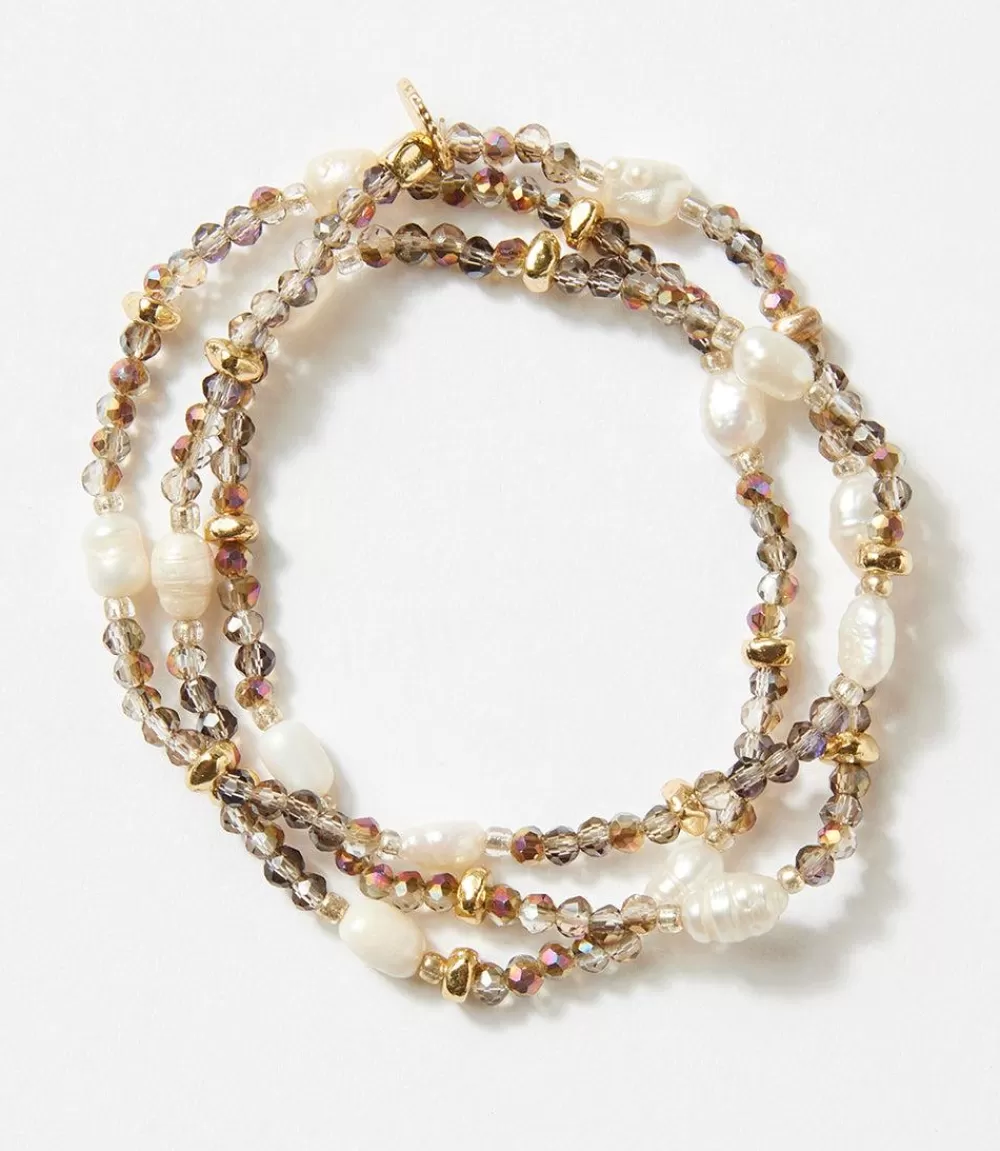 Beaded Gemstone And Pearl Stretch Bracelet>Karen Kane Shop