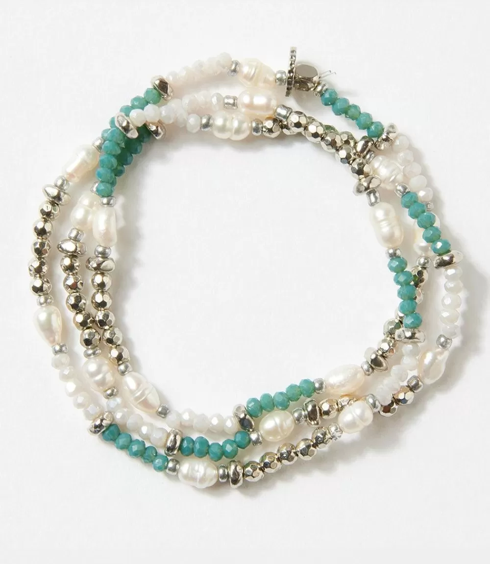 Beaded Gemstone And Pearl Stretch Bracelet>Karen Kane Best