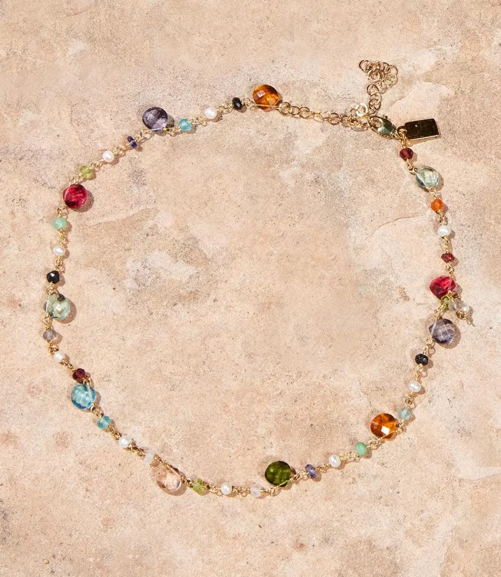 Beaded Gemstone Necklace>Karen Kane Clearance