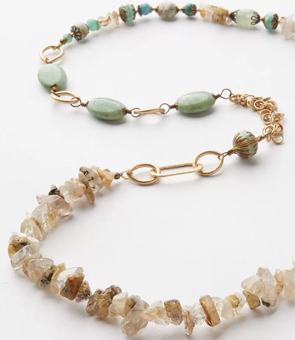 Beaded Quartz Necklace>Karen Kane Cheap