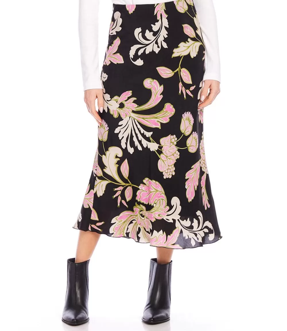 Bias Cut Midi Skirt>Karen Kane Online