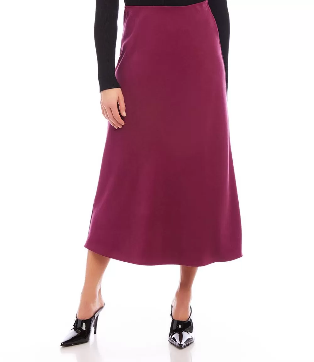 Bias Cut Midi Skirt>Karen Kane Fashion