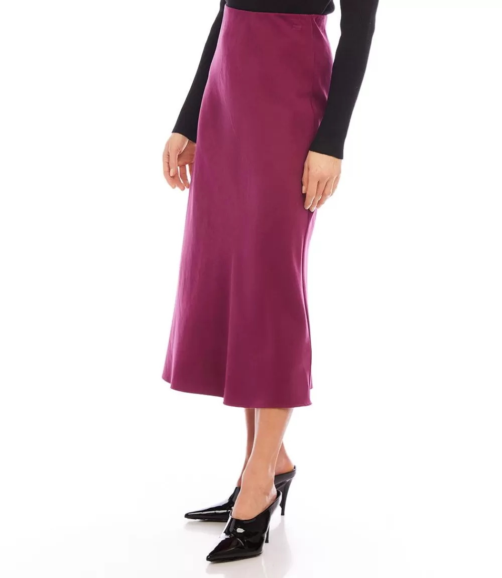 Bias Cut Midi Skirt>Karen Kane Fashion