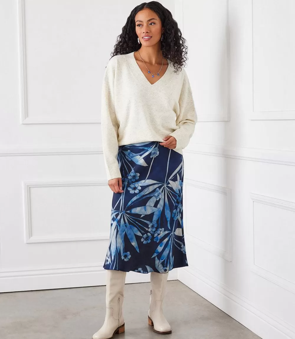 Bias Cut Midi Skirt>Karen Kane Cheap