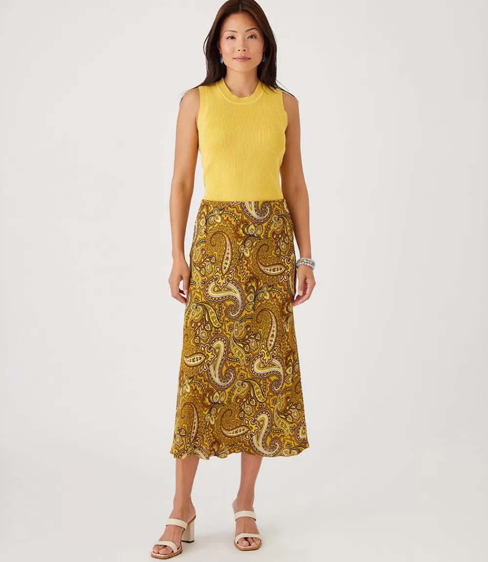 Bias Cut Midi Skirt>Karen Kane Cheap