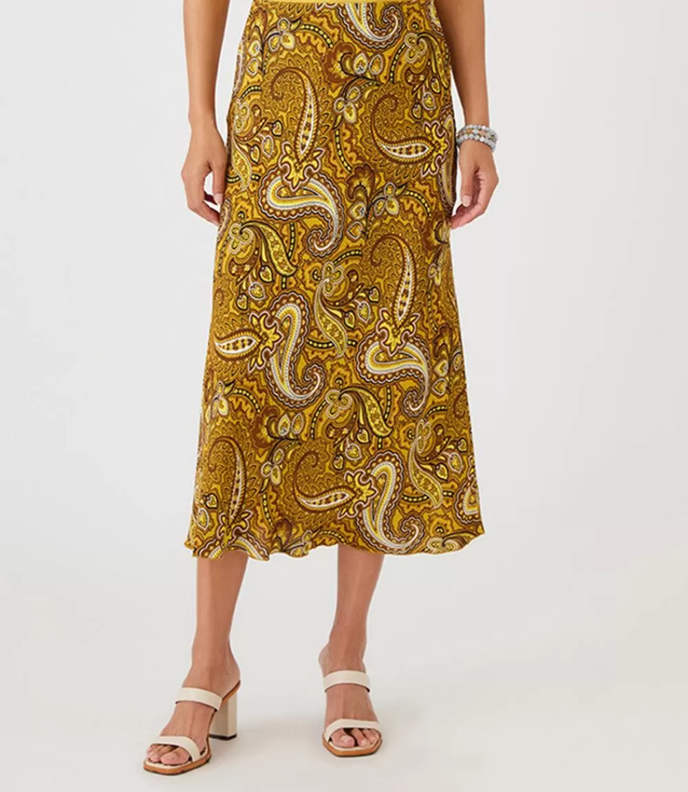 Bias Cut Midi Skirt>Karen Kane Cheap