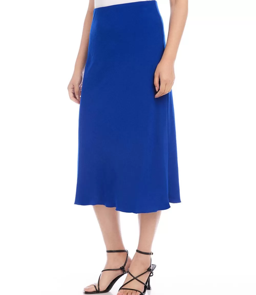 Bias Cut Midi Skirt>Karen Kane Cheap