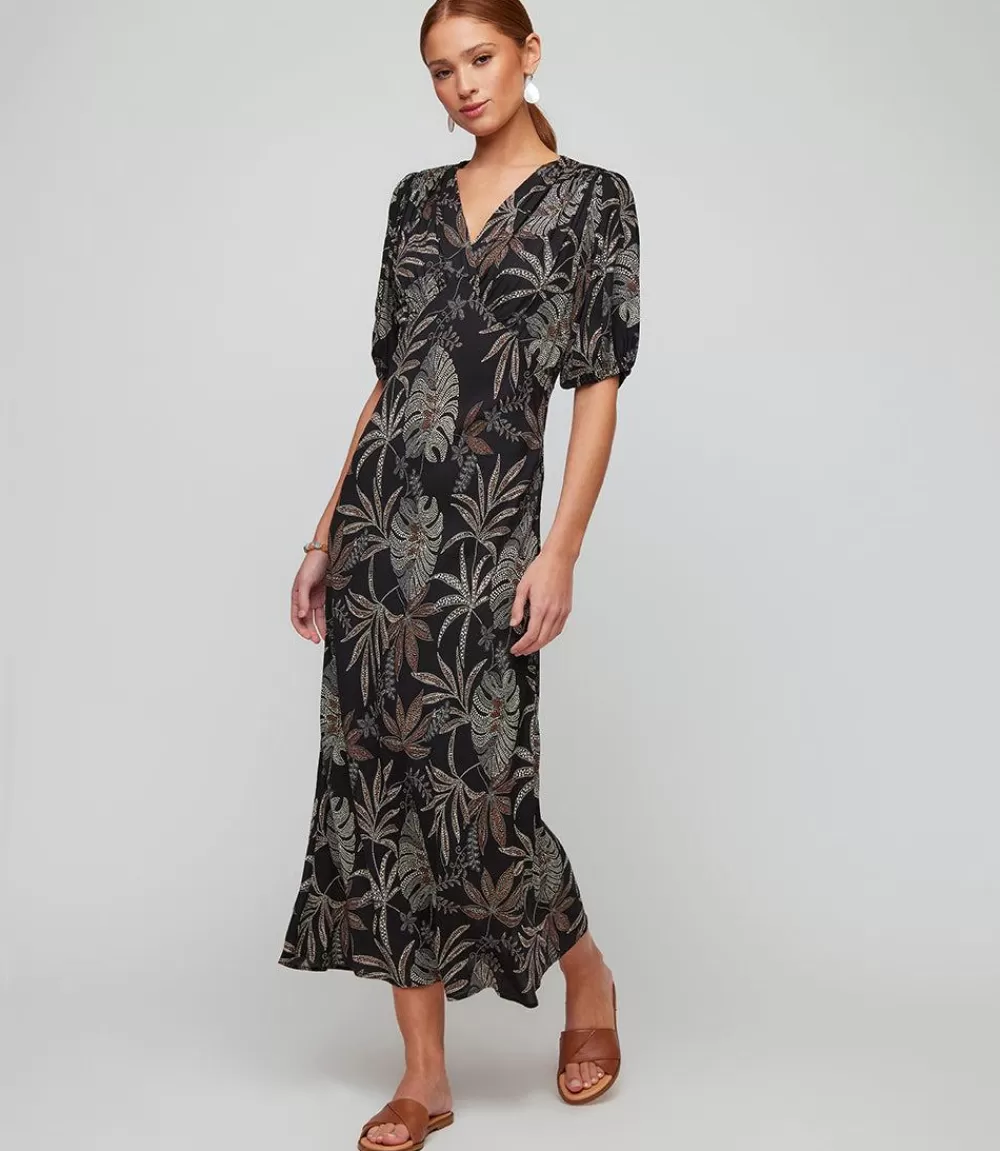 Bias Puff Sleeve Dress>Karen Kane Fashion