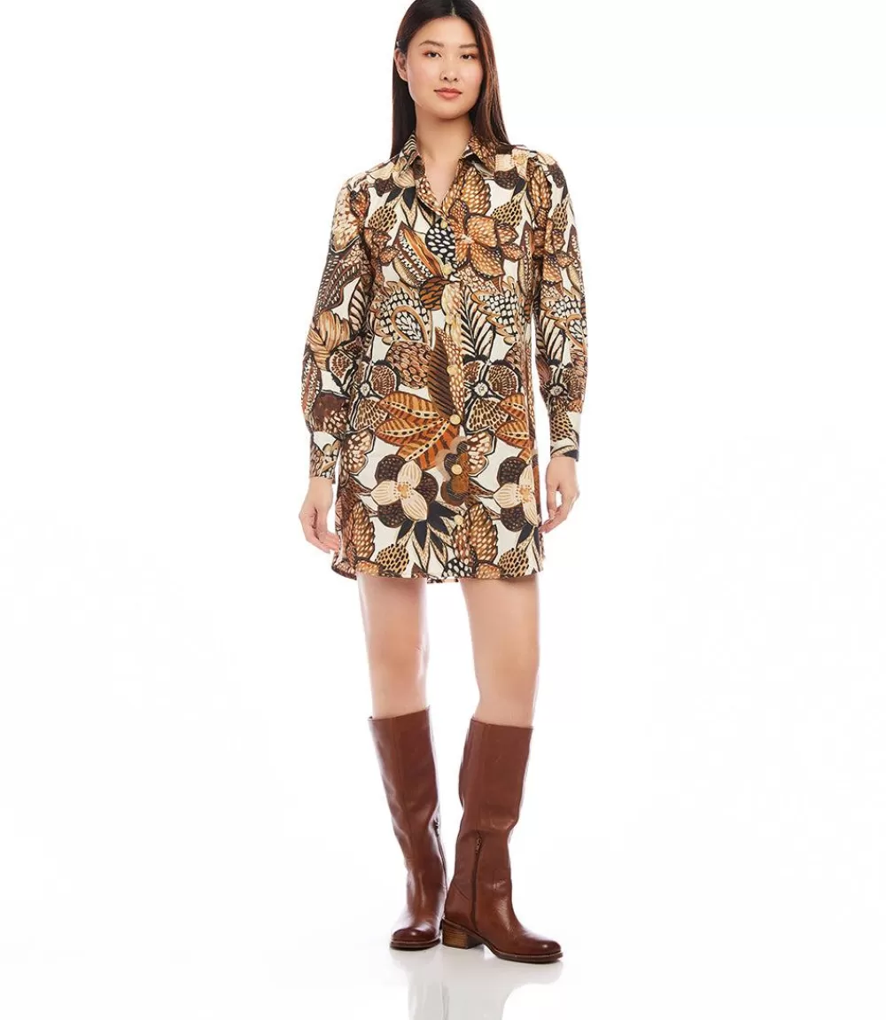 Blouson Sleeve Shirtdress>Karen Kane New