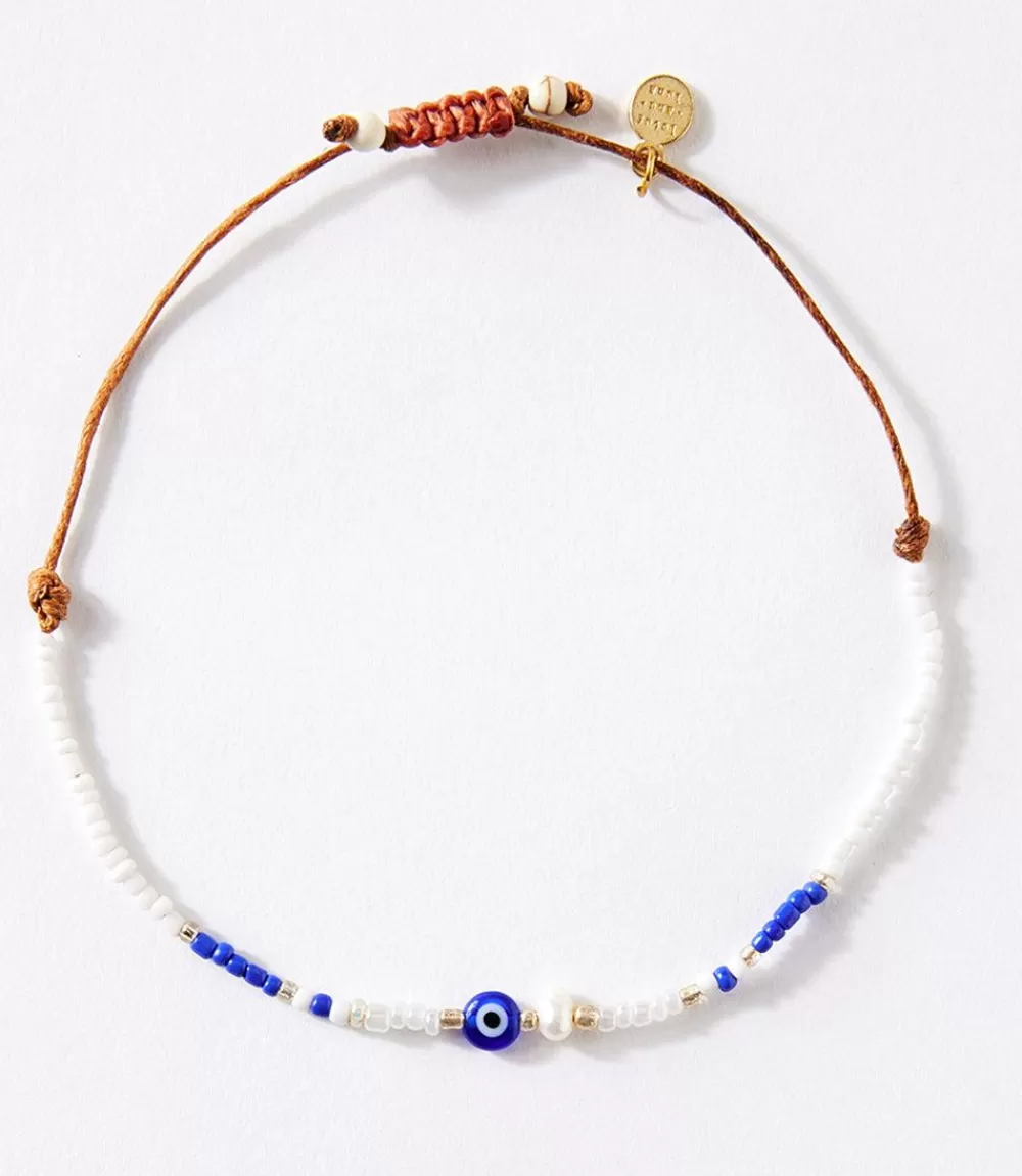 Blue and White Beaded Bracelet>Karen Kane Clearance