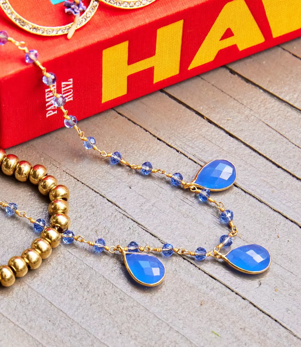 Blue Chalcedony Necklace>Karen Kane Hot