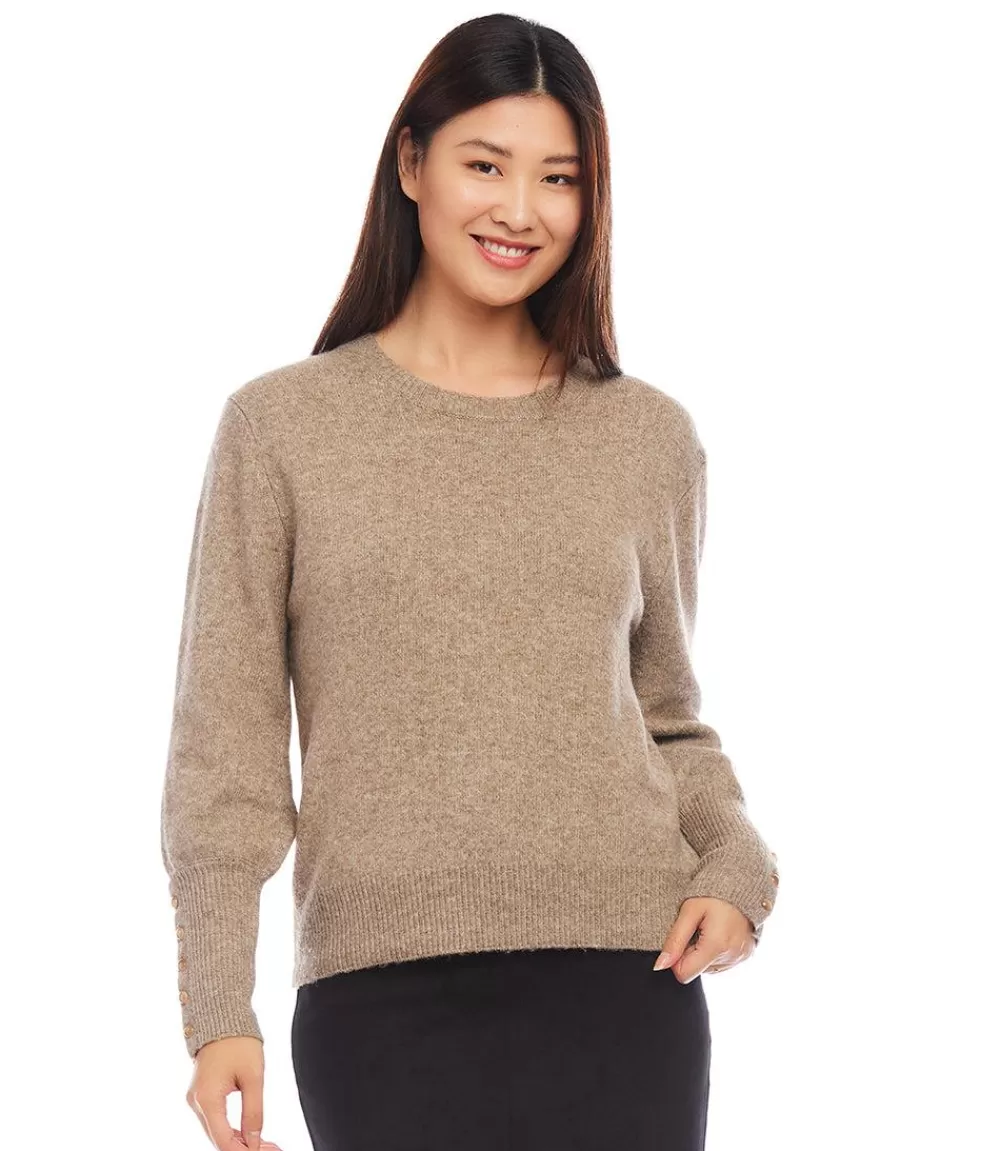 Button Sleeve Sweater>Karen Kane Flash Sale