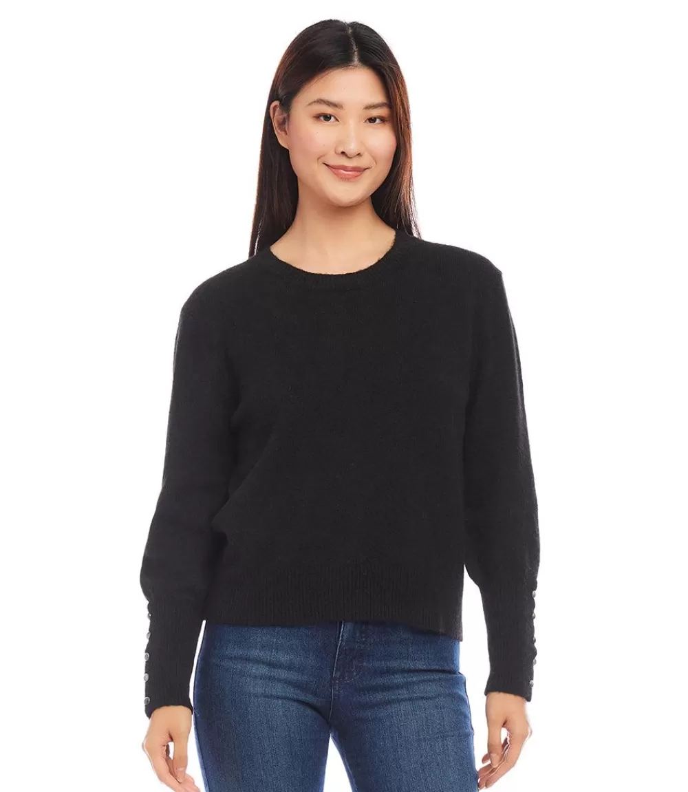 Button Sleeve Sweater>Karen Kane Cheap