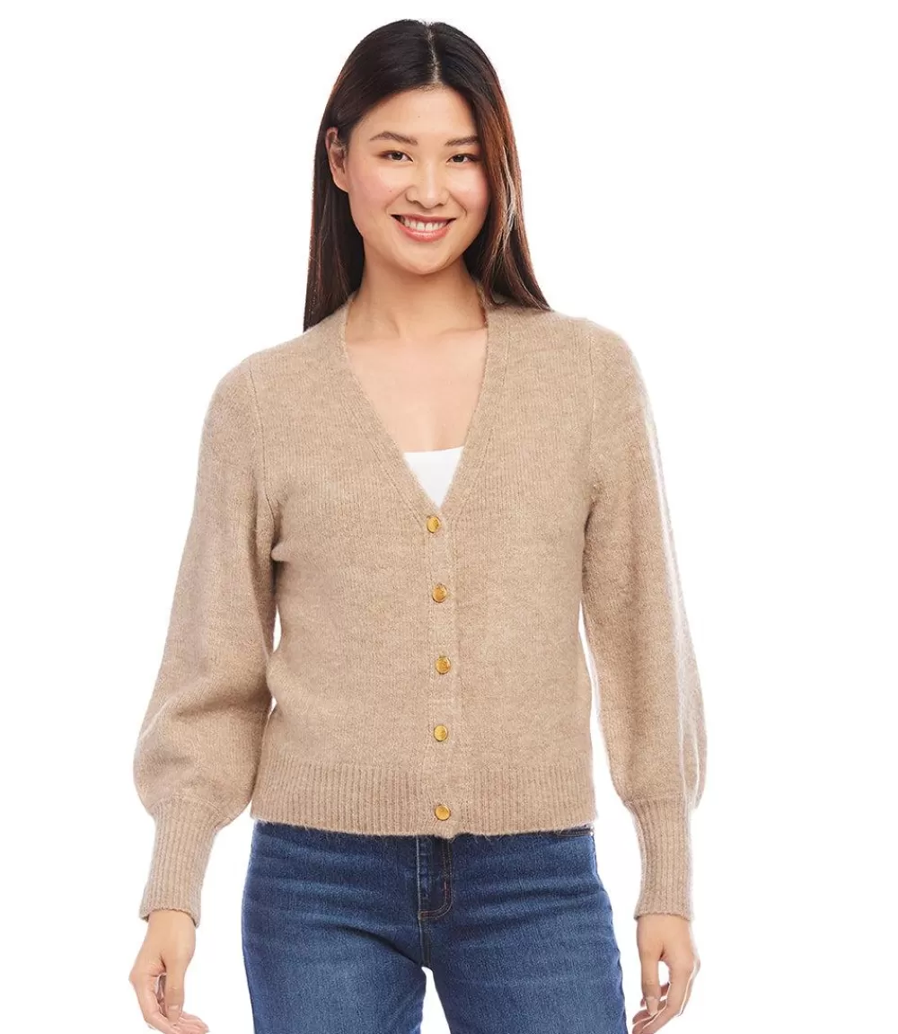 Button Up Cardigan Sweater>Karen Kane Sale