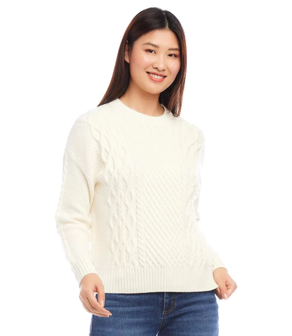 Cable Knit Sweater>Karen Kane Outlet