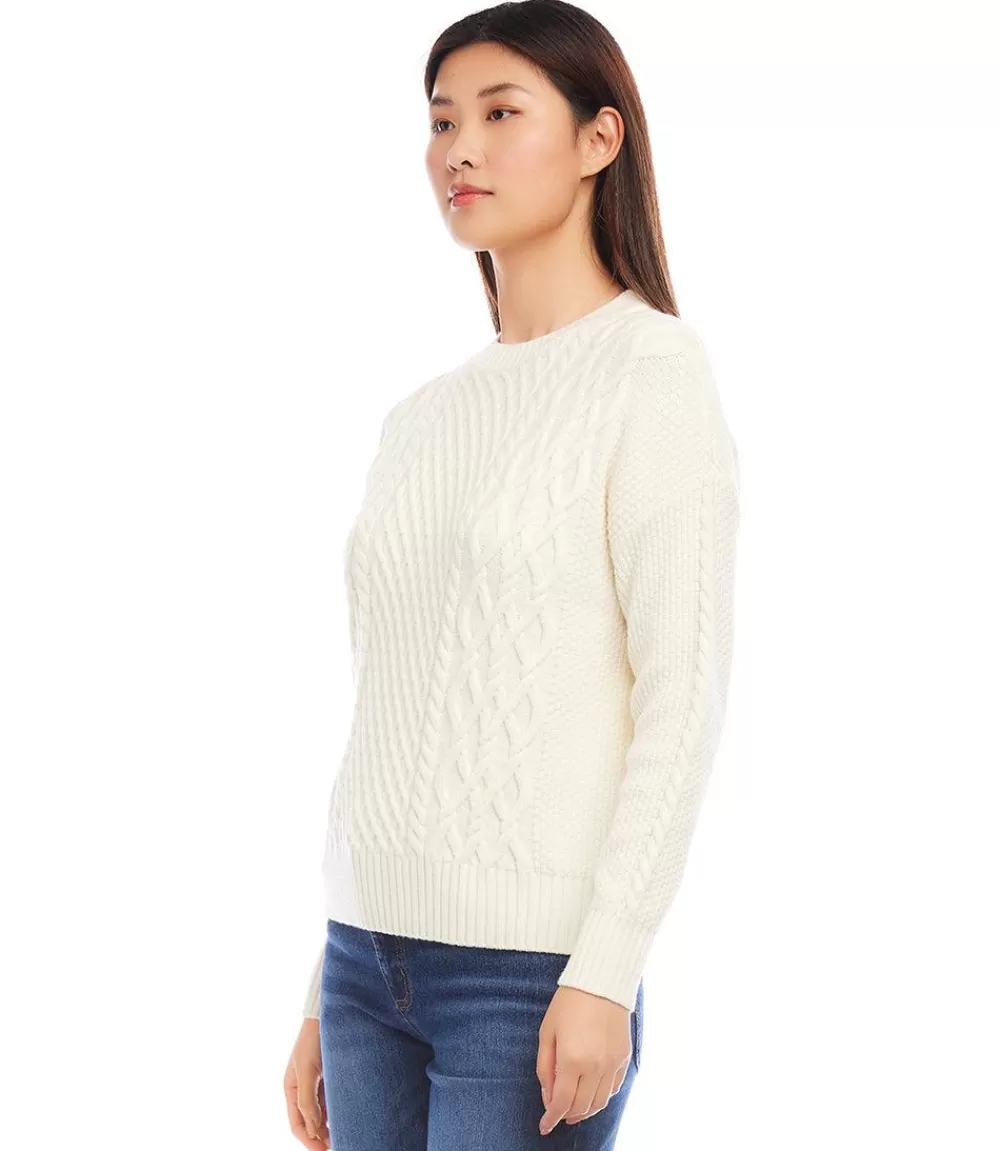 Cable Knit Sweater>Karen Kane Outlet