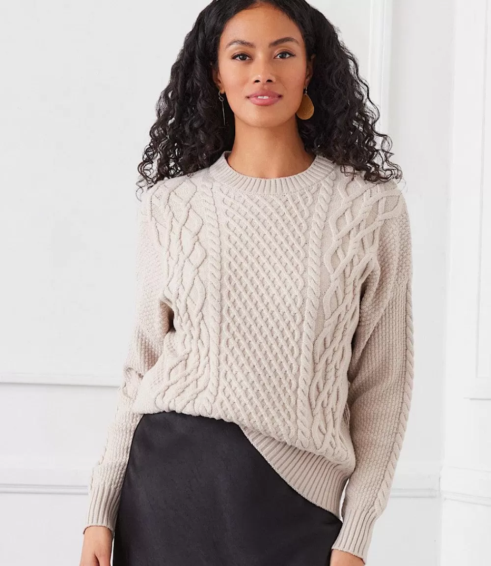 Cable Knit Sweater>Karen Kane Shop