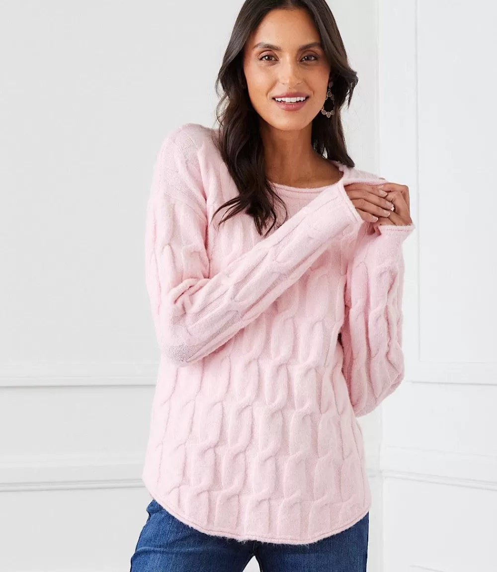 Cable Shirttail Sweater>Karen Kane Discount