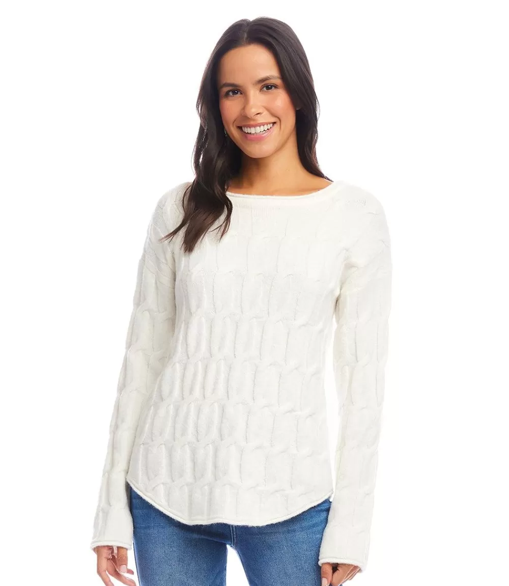 Cable Shirttail Sweater>Karen Kane Flash Sale