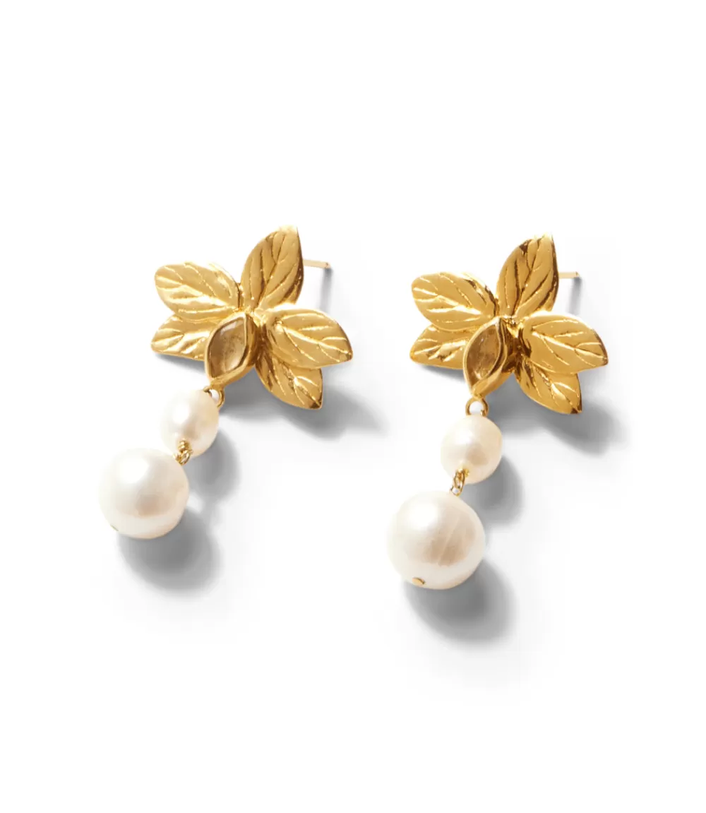 Chan Luu Floral Charm And Pearl Earrings>Karen Kane Flash Sale