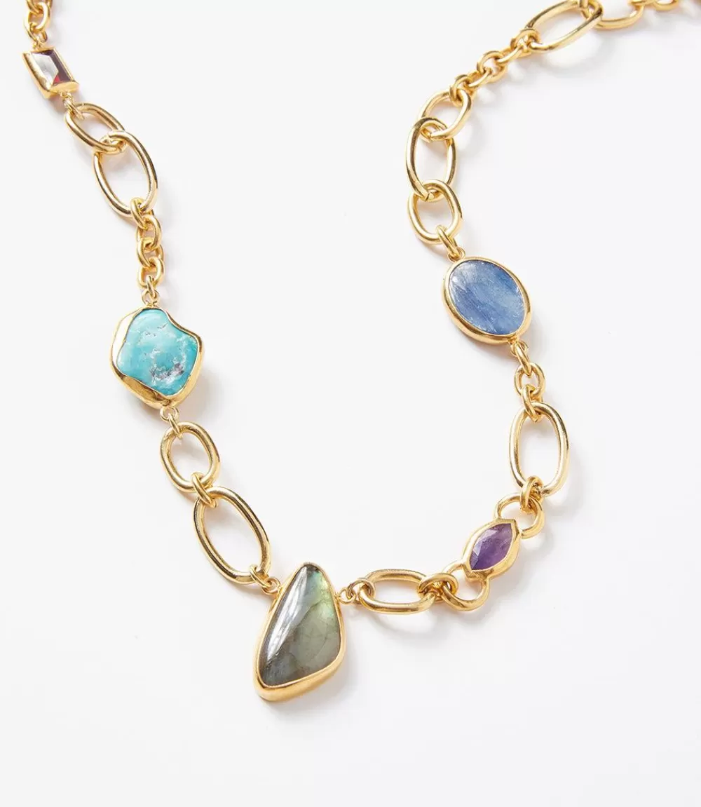 Chan Luu Mixed Gemstone Chainlink Necklace>Karen Kane Store