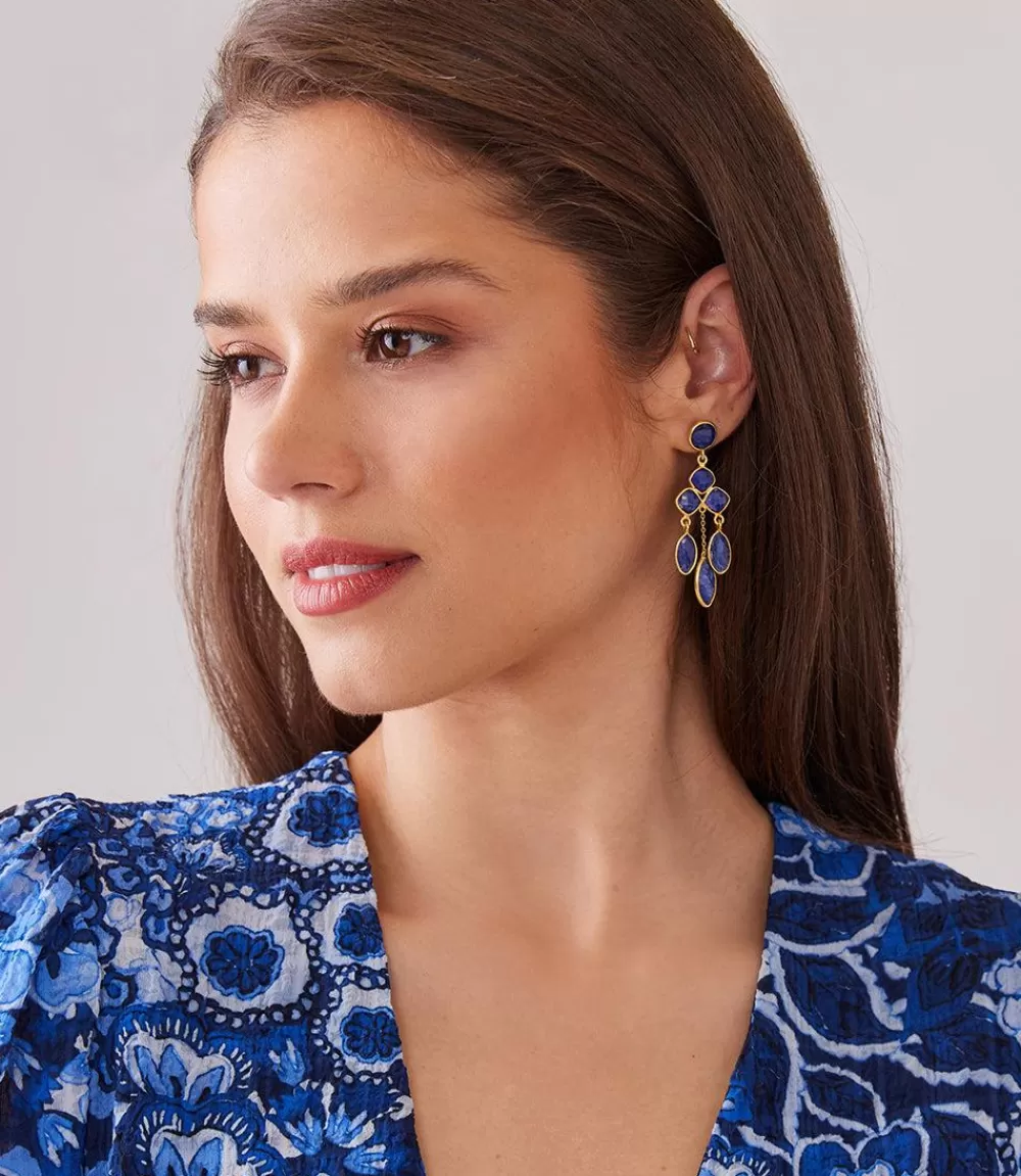 Chandelier Gemstone Earrings>Karen Kane New