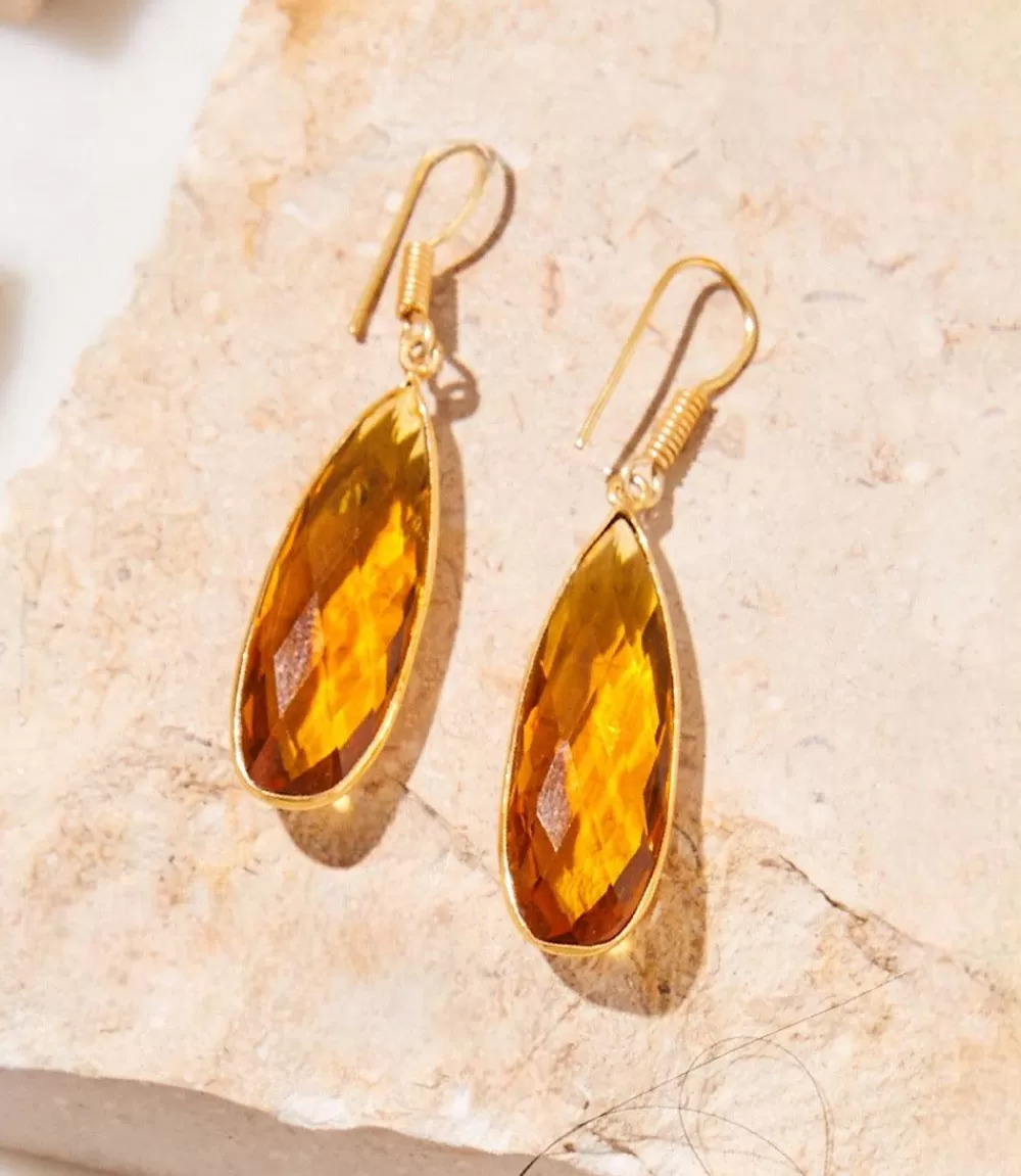 Citrine Quartz Earrings>Karen Kane Online