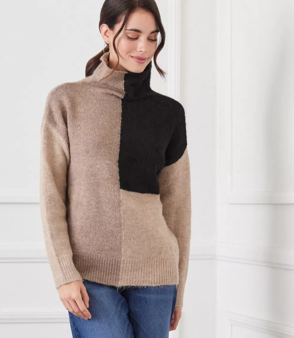 Colorblock Sweater>Karen Kane Store