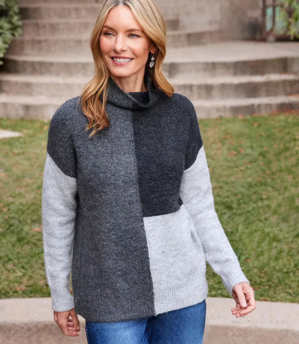 Colorblock Sweater>Karen Kane Fashion