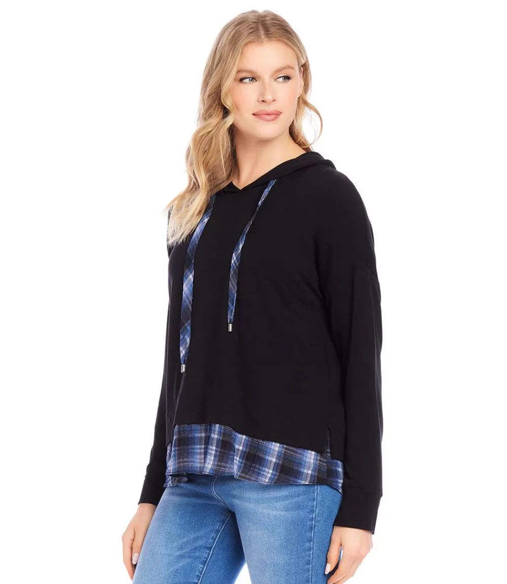 Contrast Hem Hoodie>Karen Kane Sale