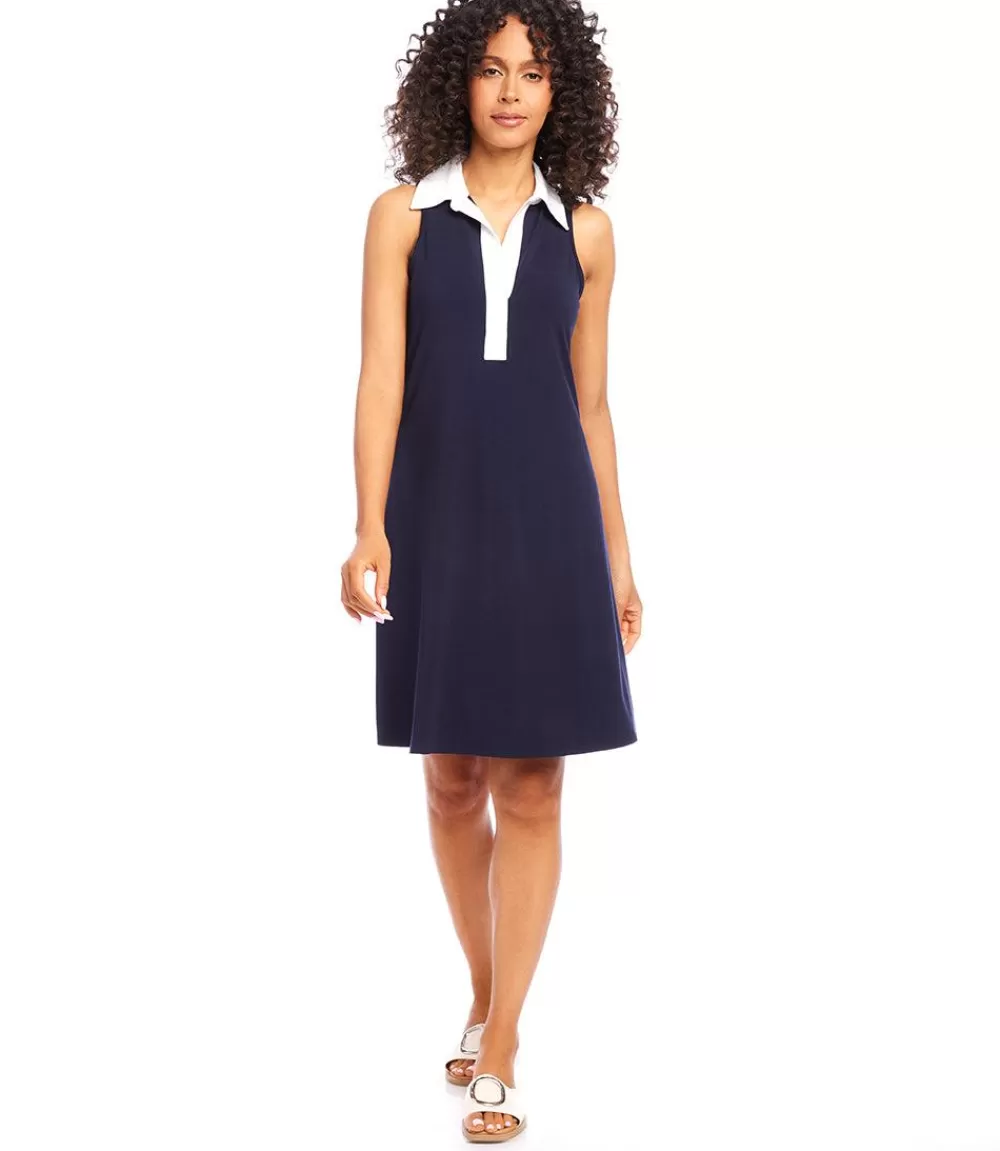 Contrast Placket Dress>Karen Kane Cheap