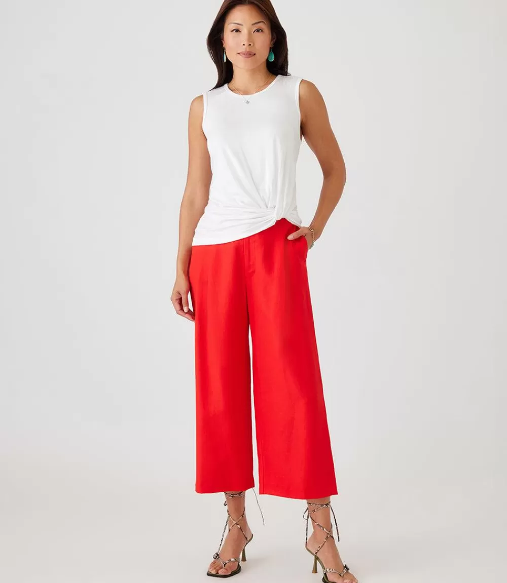 Cropped Pleated Pants>Karen Kane Store