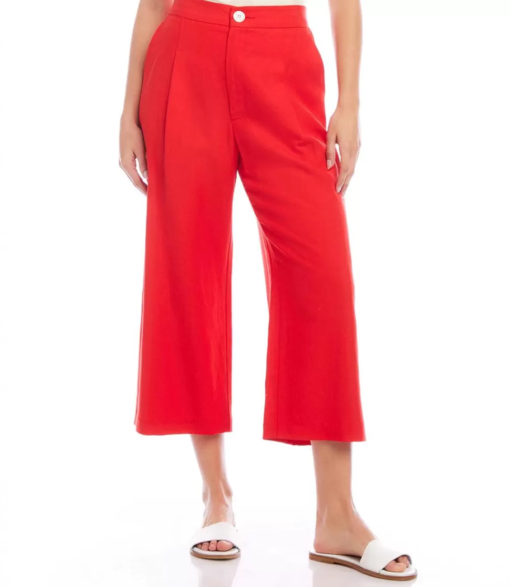 Cropped Pleated Pants>Karen Kane Store