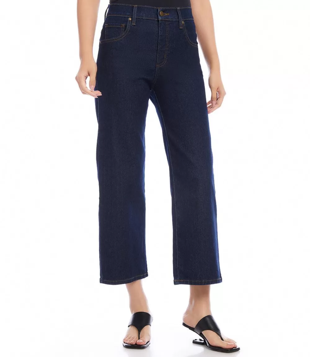 Cropped Wide Leg Jeans>Karen Kane Clearance