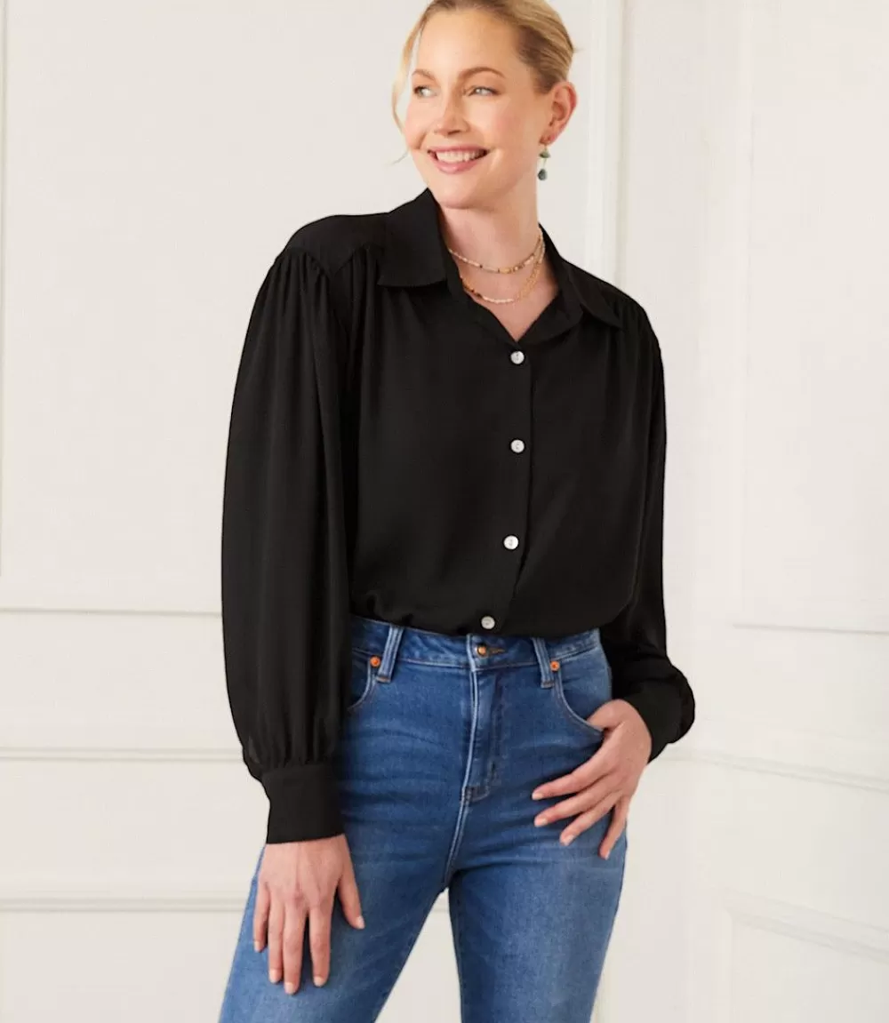 Dropped Shoulder Blouse>Karen Kane Fashion