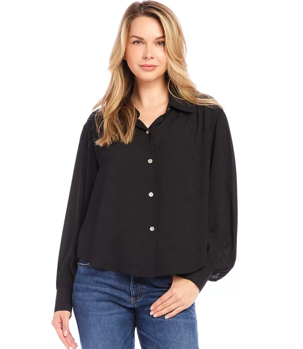 Dropped Shoulder Blouse>Karen Kane Fashion