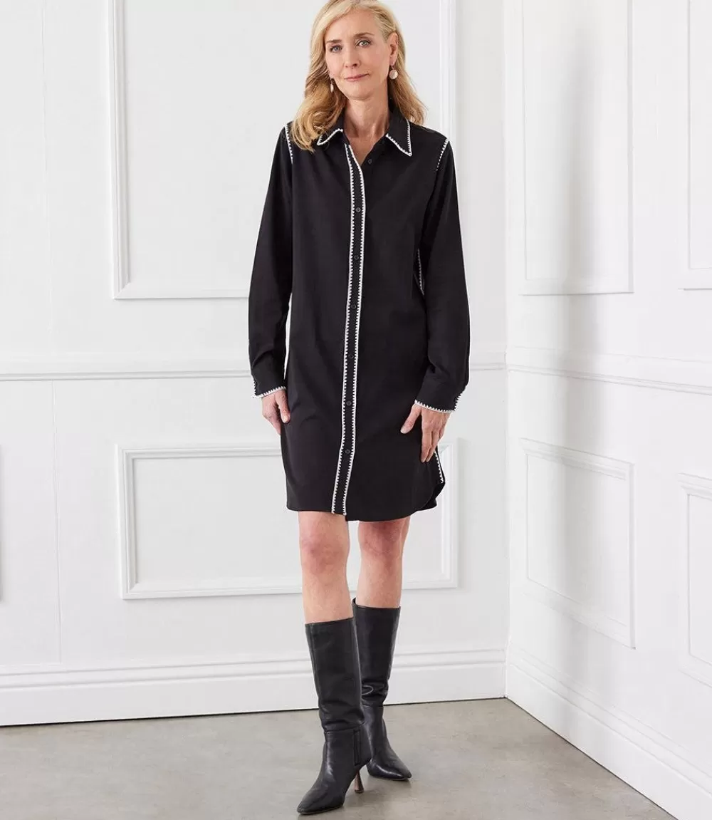 Edge Stitch Shirtdress>Karen Kane Sale