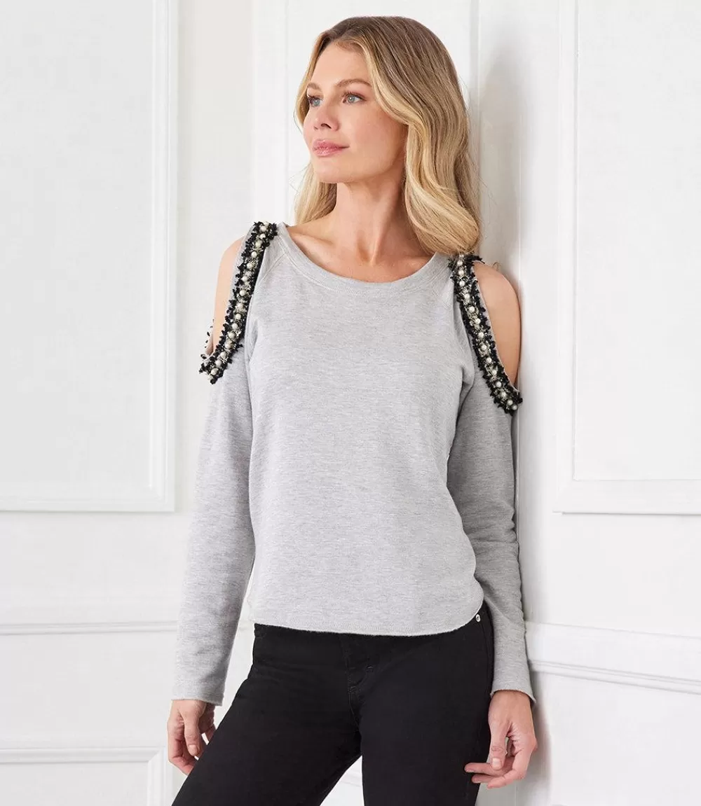 Embellished Sweatshirt>Karen Kane Discount