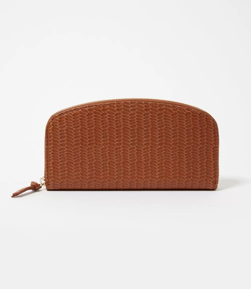 Embossed Leather Zip Wallet>Karen Kane New