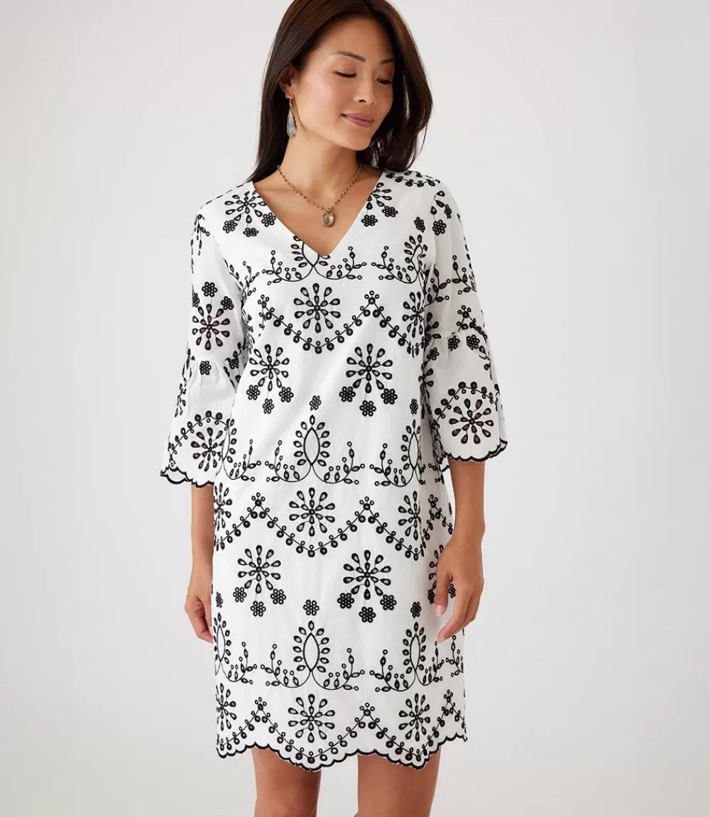 Embroidered Eyelet Dress>Karen Kane Cheap