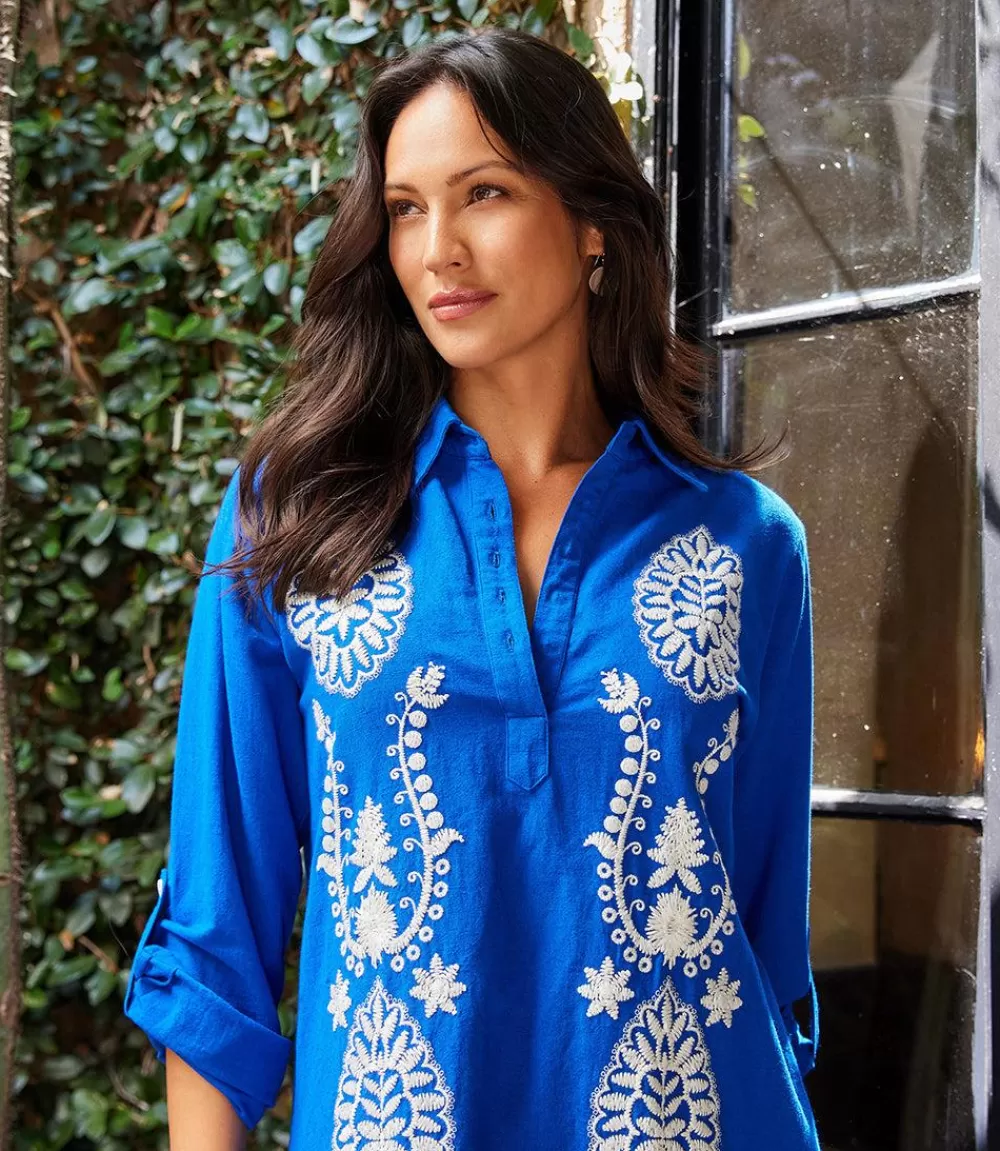 Embroidered Shirtdress>Karen Kane Hot