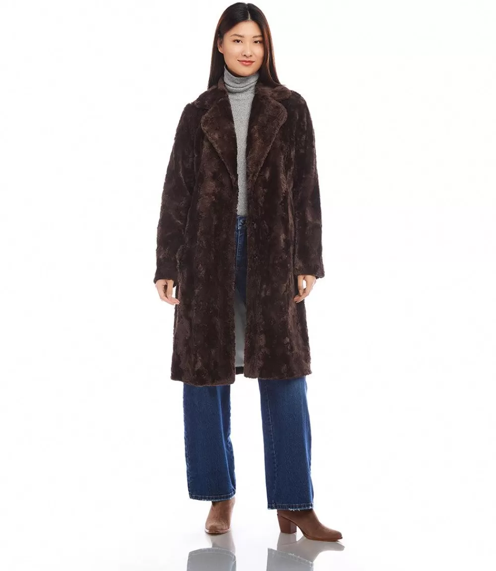 Faux Fur Coat>Karen Kane Cheap